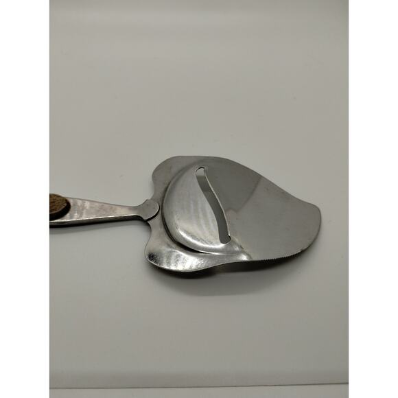 Vintage Cheese Knife - Cut Slice Serve - Wood Handle Stainless Blade JAPAN - Picture 4 of 6